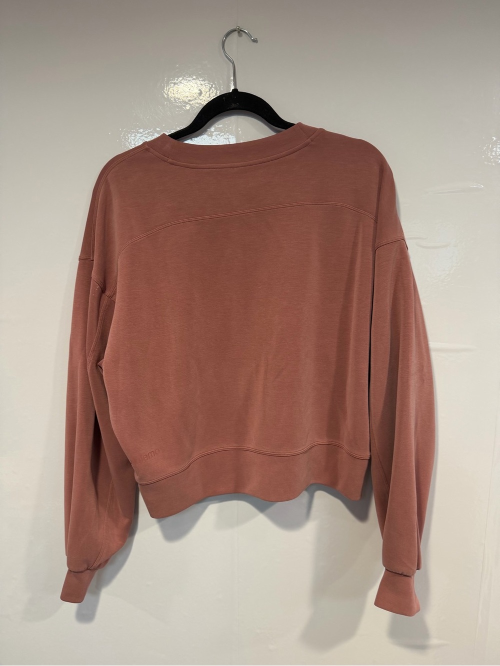 Pink lululemon cropped softstreme crewneck sweatshirt - Picture 3 of 4